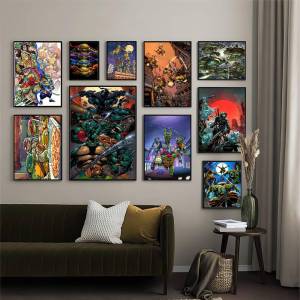 BILIBILI | Anime Games Teenage Mutant Ninja Turtles Vintage Posters Sticky Whitepaper Prints Posters Artwork Posters Wall Stickers