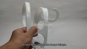 1 Lusin Gantungan Baju Dewasa Putih 41 Cm CCP Hanger Plastik Untuk Laundry Dan Jemuran HW