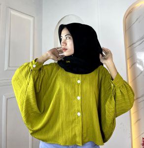 Kemeja Lady Crush Lengan Balon Kemeja Baby Crush Korean Style