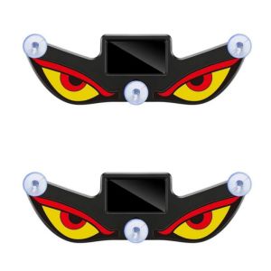 Aitemay Solar Demon Eye Car Window Light Wireless LED Warning Lamp Dynamic Blinking Devil Eye USB Charging Waterproof Auto Accessories For SUV Truck