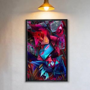 Bandai | Bộ Tranh Kim Cương 5D Hazbin Hotel Tranh Thêu Kim Cương Tự Làm Diện Tích Phủ Kim Cương Đầy Đủ Hình Vuông/tròn Đồ Thủ Công Mỹ Nghệ Trang Trí Tường Nhà Món Quà Lý Tưởng Dành Cho Người Yêu Nghệ Thuật