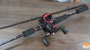 joran pancing full setJoran dan Reel 1.8 Meter 2 Bagian Casting Fishing Rod dan 18 + 1 BB 7.2:1 Rasio Gear Rem Magnetik Baitcasting Reel Memancing Baris Lure Combo Set