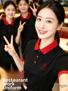 HUOYANDING | Custom Logo Printing Restaurant Staff Polo Shirts