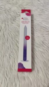 Plum Beauty Glass Nail File with Storage Case - Durable Gentle Shaping for All Nail Types