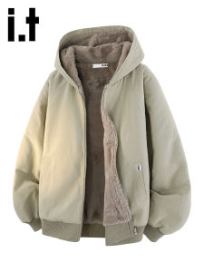 izzue | American Style Hooded Insulated Jacket with Faux Mink Lining