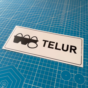 Telur. Eggs. Premium Sticker Sign Notice Signage Label. Pasar Market Stall Sell.