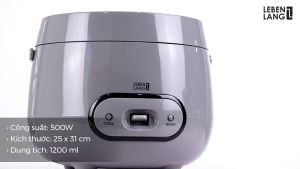 Nồi cơm điện Lebenlang LBL0589 dung tích 1200ml công suất 500W bảo hành 2 năm