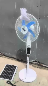 NEW!! #รุ่นใหม่ล่าสุด มาแรง!!! ไฟดับก็ใช้งานได้ ค่าไฟ 0.- พัดลมโซล่าเซลล์ แบบตั้งพื้น 16นิ้ว