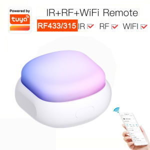 Tuya Smart Infrared IR+RF Atmosphere Light IRF Remote Control Air Conditioning Switch Wifi Remote Controller Smart life APP