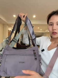 LK-10 (CH 7707) ✨กระเป๋าสะพายข้าง แบบหรูหรา 🤑ในราคาย่อมเยา ซิปเยอะด้วย👍