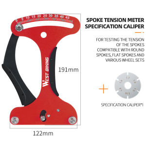 West Biking | WEST BIKING Bike Spoke Tension Meter Portable Precision Measuring Tool For MTB Road Bike Wheel Building Calibration Repair Tools