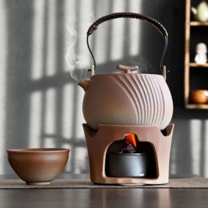 เตาชาไฟไหม้แบบยั่งยืนพร้อมท่อน้ำมันเตาถ่านสำหรับตุ๊กตากระต่ายทองแดงและเครื่องบูรณาการแบบอินเทอร์เฟซแบบยืดหยุ่น