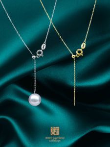 สร้อยคอแบบปรับได้ 14K ชุบทองแบบเข็ม โซ่ O โซ่กระดูกไหปลาร้า โซ่ Y โซ่ X โซ่ T โซ่ DIY สำหรับผู้หญิง