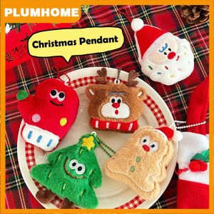 PLUMHOME Kawaii Giáng Sinh Sang Trọng Keychain Giáng Sinh Cây Hươu Treo Đồ Trang Trí Món Quà Giáng Sinh Schoolbag Keychain Túi Mặt Dây Chuyền Trẻ Em Quà Tặng