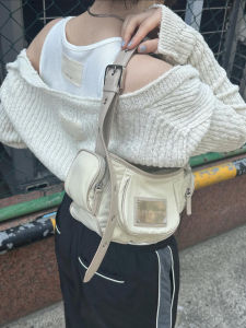 Pink Mini Shoulder Bag Womens Crossbody Commuter Armpit Bag Unique Design Matin Kim Small Ensemble Casual Zipper Closure