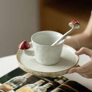 Cốc Cà Phê Bằng Gốm Trang Trí Nấm Dễ Thương Cốc Sữa Cốc Trà Cốc Ăn Sáng Cốc Đựng Bột Mì Cốc Đựng Sữa Cốc Cầm Tay Bằng Gốm