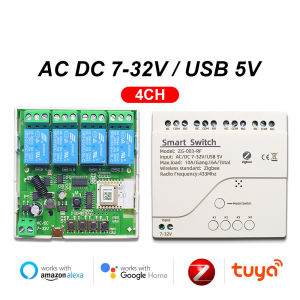 1/2/4CH Zigbee 12V 24V 220V RelayeWeLink Tuya Smart Switch Modulefor SmartThing Alexa 2MQTT Bridge Gateway Hub RF Remote