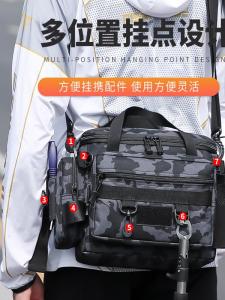 Lure Bag Multifunctional Waist Bag Crossbody Bag Large Capacity Fishing Rod Bag Special Cosmetics Bag Fishing Bag Waterproof Fishing Bag
