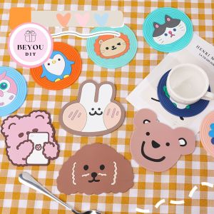 Miếng Lót Cốc Bằng Silicon Họa Tiết Hoạt Hình Dễ Thương - BEYOU