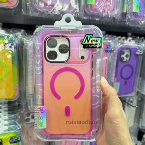 Ultra-Thin Gradient Color Magnetic Absorption  17 pro Max Case Transparent Frosted Anti-Fall Shockproof Cover by iKLEN