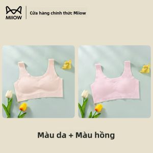 Áo ngực học sinh MiiOW Catwoman không đường may mỏng dành cho bé gái.