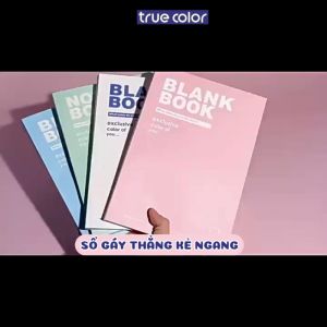 Sổ Gáy Thẳng BlankBook 128 Trang Giấy Kẻ Ngang Chống Lóa Bìa Màu Pastel Sổ Ghi Chép B5 Phong Cách Hiện Đại