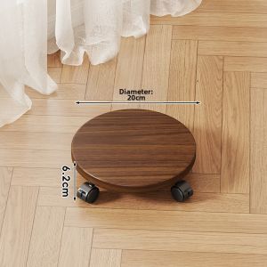 Thickened Wooden Base Tray With Wheels Water Collector