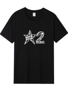 Áo Thun Cotton Tay Ngắn Cổ Tròn Thường Ngày Mùa Hè Thời Trang Phong Cách Đường Phố Tay Ngắn Hỗ Trợ Concert Rock Star 2