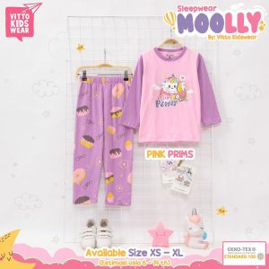 Setelan Anak Laki Laki Perempuan Vitto Kidswear Oneset Piyama Moolly