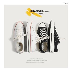 HuanQiu | Giày Vải Đế Thấp Nam Màu Đen
