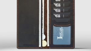 Ví Dài Mini Da Sáp Handmade LEALUX Mini Long Wallet