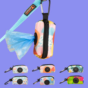 Featured Set 1pcs/2pcs dog poop bags with stylish patterns for easy cleaning of pet waste (no Leash and waste bag not included)