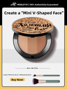 MONLEYTA | Three-color Matte Contouring Shadow Nose Contour Integrated Face Powder