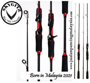 SKYGITZ MALAYSIA HUNTER STEEL 40 TON CARBON SPINNING CASTING FISHING ROD