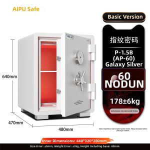 Fireproof Anti-theft Fingerprint Password Smart WIFI Home Office Safe