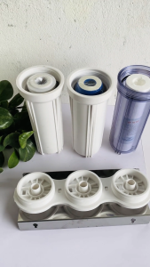 Bộ 3 cốc lọc 10 inch NẮP LIỀN CAO CẤP ren 21 (Tặng kèm tay vặn cốc)