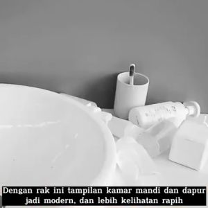 Rak Toilet Kotak - Rak Tempel Dinding Kamar Mandi
