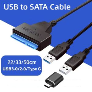 22-50CM USB 3.0/Type-C SATA Cable Adapter Extension Computer Cables Connectors Support 2.5 Inch External Ssd Hdd Hard Drive