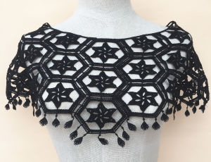 Summer 2023 Black Korean Style Lace Short Knitted Shawl Womens Sun Protection Outerwear Versatile Shoulder Cover Top