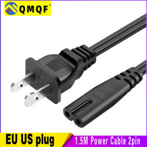 QMQF EU US 1.5M Power Cable 2pin IEC320 C7 Extension Cord For Dell Laptop Charger Canon Epson Printer Radio Speaker PS4 XBOX AC