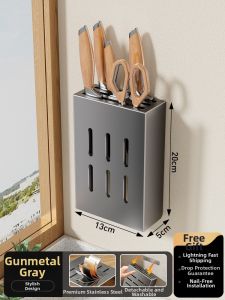 LOCIKA | Wall-mounted Drill-free Small Stainless Steel Knife Holder