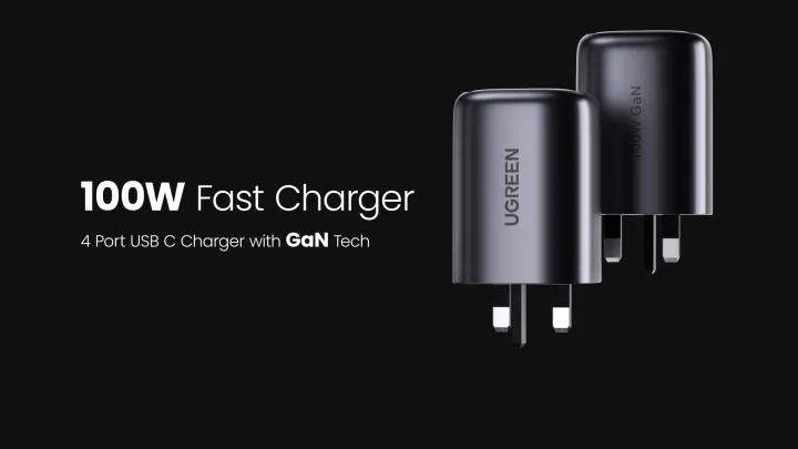 【UK PLUG】UGREEN 100W GaN Fast Charger 3C1A 4 Ports Charger 65W GaN 2C1A compatible for Samsung S26 Ultra S25 Ultra,iPhone 15 Pro Max,iPhone 16 Pro Max iPhone