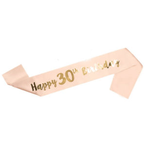 1bag Happy 18th 30th 40th 50th 60th Birthday Sash Party Gifts Girl Sash Women Adult Birthday Decor DIY Party Decoration Supplies