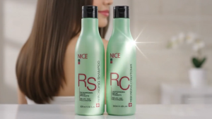 NICE Rebonding Protein Shampoo / Conditioner 300ml | Keratin & Silk Protein for Chemically Treated Permed Coloured & Straightened Hair | Single / Set