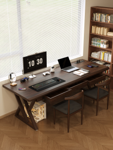 Genuine Solid Wood Computer Desk with Drawer Home Use Study Desk Esports Table Calligraphy Workbench Luxury Quality Italian Minimalist Style