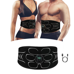120cm Smart EMS Muscle Stimulator Slimming Belt Abdominal Muscle Trainer Toner Body Shaping Weight Loss Fitness Equiment
