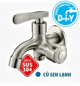 VÒI SEN INOX 304. CỦ SEN LẠNH INOX 304 (REN PHI 21). LƯU Ý chọn bấm "sưu tầm" mã vận chuyển bên dưới để được giảm giá vận chuyển