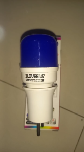 Lampu led sloovens 5w warna warni/ Led Colourful-BIRU PAKE FITING-S7