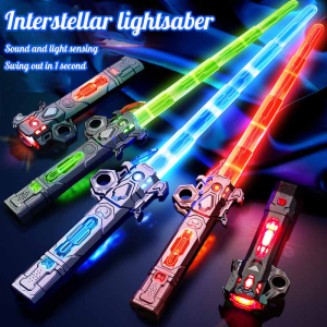 new hot-selling interstellar laser sword childrens Star Wars telescopic luminous sword flashing fluorescent stick boy and girl toys