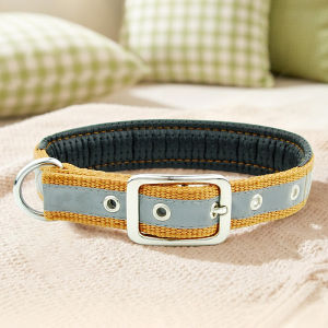 Reflective Adjustable Customized Engraved Dog Collar